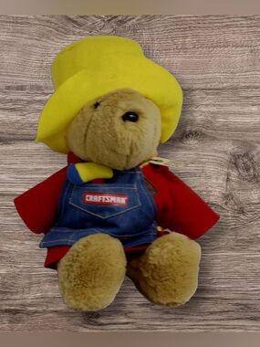 NWT Vintage Sears Craftsman Paddington Bear Plush Stuffed Animal 15"
